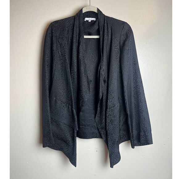 IRO Fernel Silk Cheetah Print Black Wrap Sz. 34 (US XS) - Picture 2 of 8